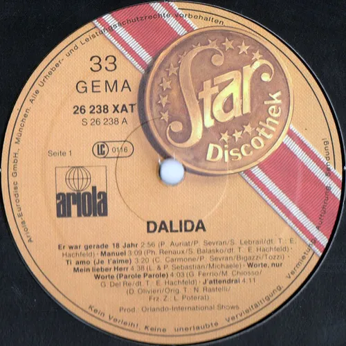 Dalida – Star Discothek (LP) – Bild 3