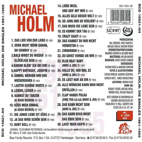Holm Michael - Die Singles 1961 bis 1965 (CD - Bear Family + AUTOGRAMM) – Bild 2