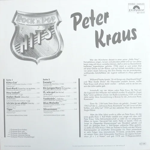 Kraus Peter - Rock'n'Pop Hits (LP) – Bild 2