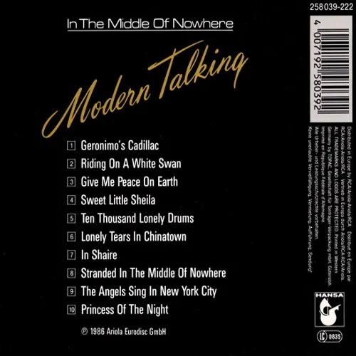 Modern Talking – In the middle of nowhere (The 4th Album) (CD) – Bild 2