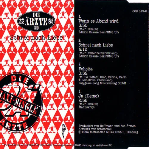 Ärzte – Schrei nach Liebe (CD-MAXISINGLE) – Bild 2