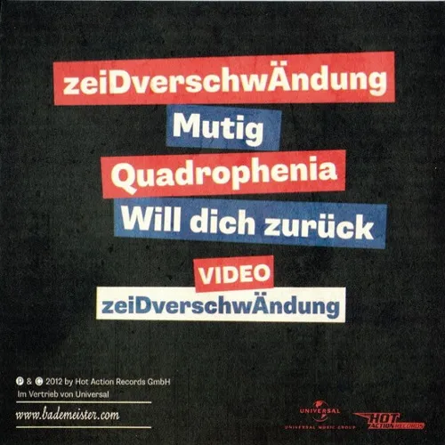 Ärzte - ZeiDverschwÄndung (CD-MAXISINGLE) – Bild 2