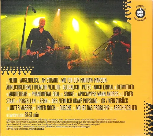 Farin Urlaub & Racing Team - Livealbum of death (CD) – Bild 2