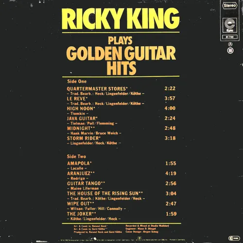 King Ricky - Plays Golden Guitar Hits (LP-AK) – Bild 2