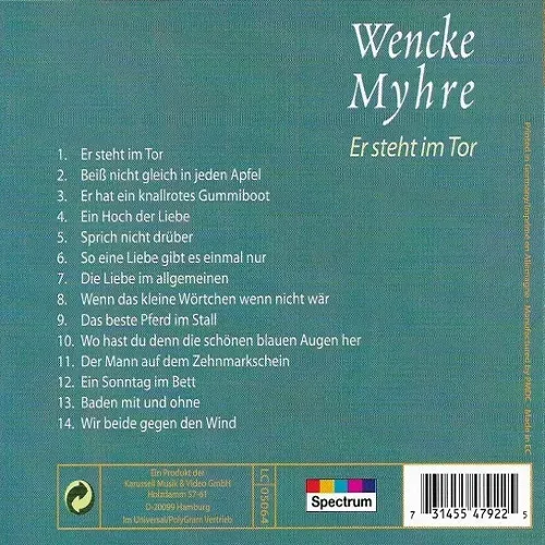 Myhre Wencke - Er steht im Tor - Ihre grossen Erfolge (CD) – Bild 2