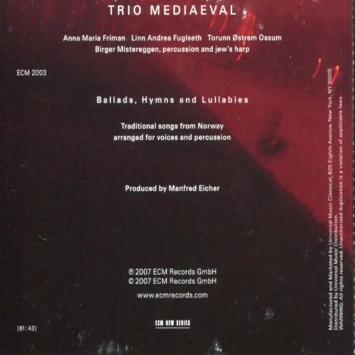 Trio Mediaeval - Folk Songs (CD) – Bild 2