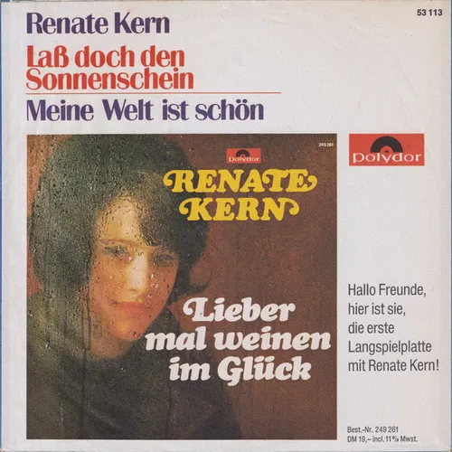 Kern Renate - Lass doch den Sonnenschein (nur Cover) – Bild 2