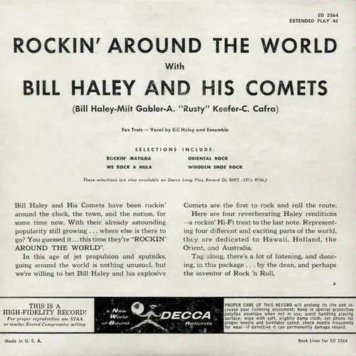 Haley Bill & His Comets - Rockin' around the world (EP) Sonderauflage – Bild 2