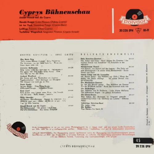 Hensch Friedel & Cyprys - Cyprys Bühnenschau (EP - nur Cover) – Bild 2