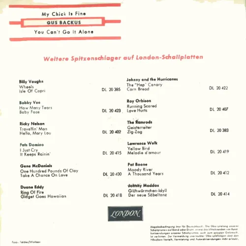 Backus Gus - My chick is fine – Bild 2