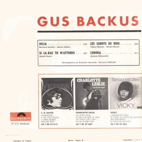 Backus Gus - Delia (EP-FR) – Bild 2