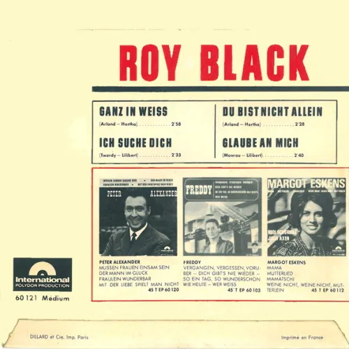 Black Roy - Ganz in weiss (franz. Pressung) – Bild 2