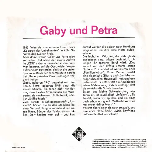 Gaby & Petra - Mein Boyfreund hat 'nen Beatle-Haarschnitt – Bild 2