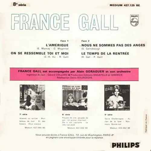 Gall France - L'amerique (EP-FR) – Bild 2