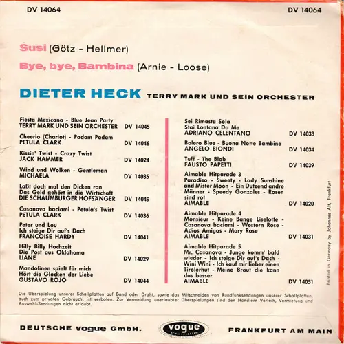 Heck Dieter - Susi (nur Cover) – Bild 2