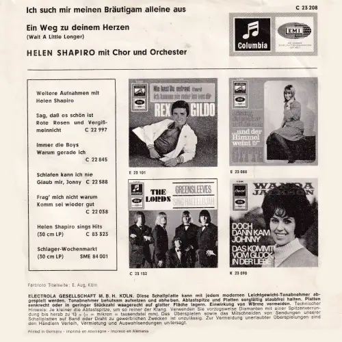 Shapiro Helen - Ich such mir meinen Bräutigam alleine aus (nur Cover) – Bild 2