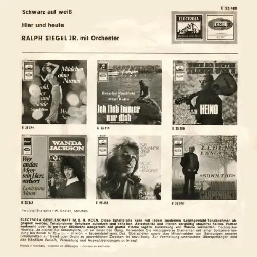 Siegel Ralph jr. - Schwarz auf weiss (nur Cover) – Bild 2